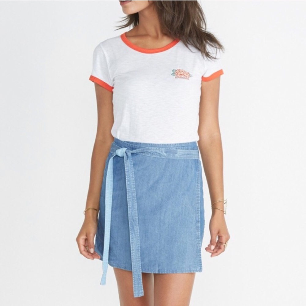 NWT Marine Layer Denim Wrap Skirt